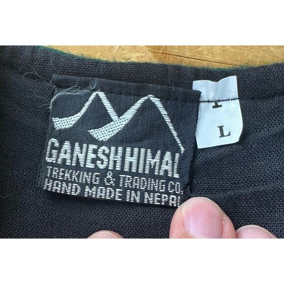 Ganesh Himal Wool Vest Size Large Women’s Green Button Front - Picture 3 of 6